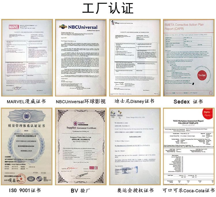 鑰匙扣驗廠認(rèn)證證書