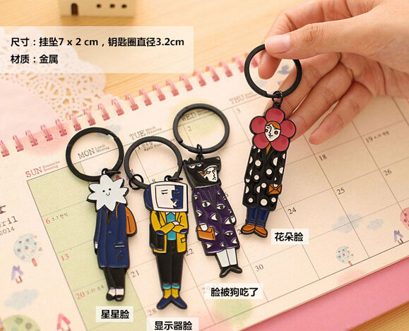 軟膠情侶鑰匙扣裝飾品掛扣