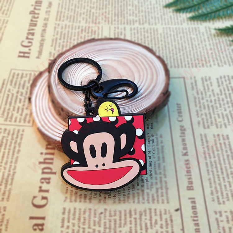大嘴猴軟膠PVC鑰匙扣