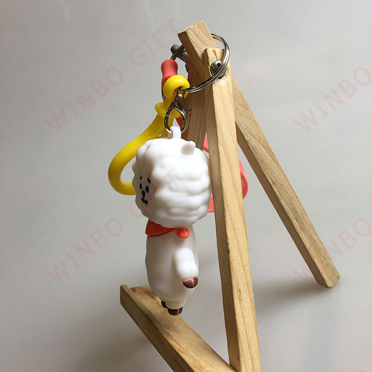 卡通動物羊立體鑰匙扣右側面